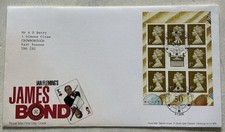GB QEII 2008 James Bond Prestige Machin Pane RM FDC London SE1 Casino Chip SHS
