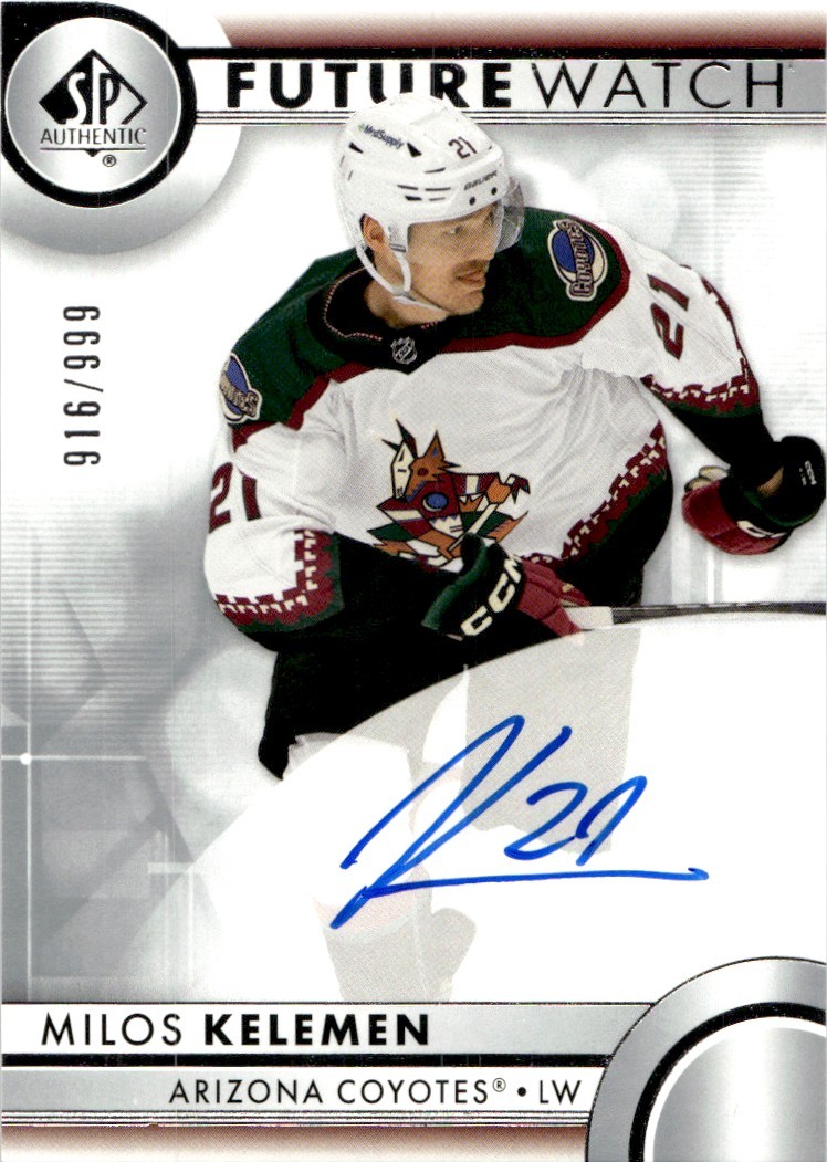 2023-24 SP AUTHENTIC FUTURE WATCH ROOKIE AUTOGRAPH MILOS KELEMEN RC AUTO /999