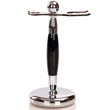 Deluxe Stainless Steel Shaving Brush Stand Holder for Razor Brush Weighted