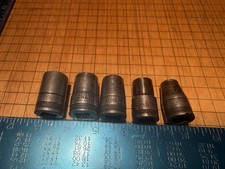 Vintage Craftsman 12 Drive 12pt Socket Lot 5pc Be Circle H 1930s-1940s Usa Vintage Craftsman 12 Drive 12pt Socket Lot 5pc Be Circle H 1930s-1940s Usa