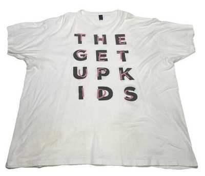 VTG The Get Up Kids T-Shirt Front Logo Midwest Emo Kansas City Music 2XL RARE!