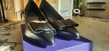 NIB Stuart Weitzman Black Tuxbow Pumps Sz 11.5 M retail $345.00