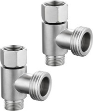 Tecmolog 2 PCS 3-way 3/8" x 1/2" Tee Adapter Stainless 3/8 x x 1/2, 2 