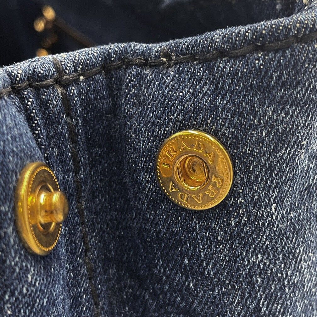 Prada Handbag PRADA Bag BN2439 Canapa Tote Mini CANAPA Canvas Denim Mini Size Lo thumbnail 8