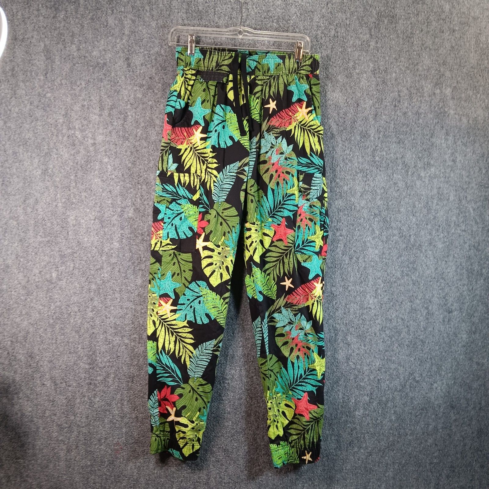 Mens Small Multi Tropical Stretch 7 Pocket