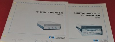 Two HP Manuals:  10 MHz Counter 5301A, D-A converter 5311B