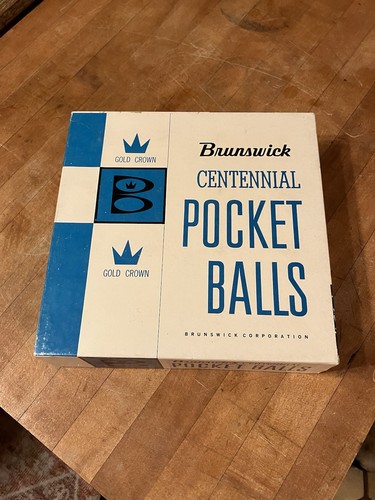 Vintage Braunschweig Centennial Gold Crown Pocket Balls No. FE mit Box Pool Billard - Bild 15 von 24
