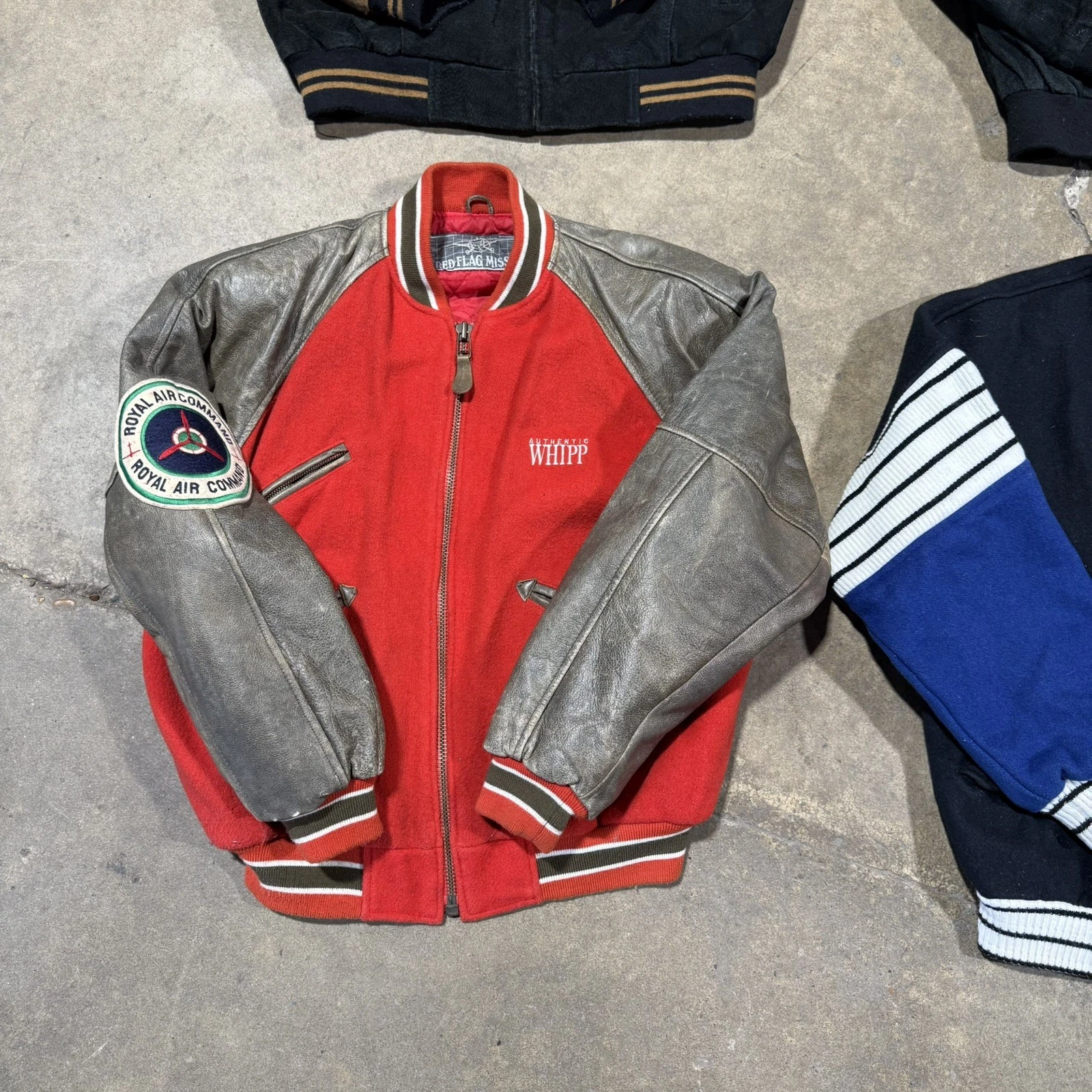 Vtg Leather Bomber Lot of 4 Jackets Mens Wool Bundle Wholesale Bulk Reseller - product detail image 4