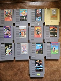 NES Nintendo - Lot of 40 Games, Yobo Console, Controllers, Gun & More. Untested