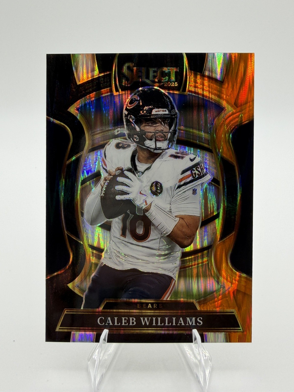 2025 Panini Select Black and Orange Prizm Shock Caleb Williams #73 COLOR MATCH