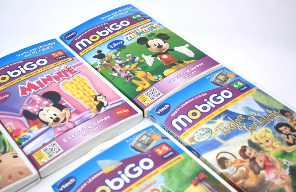 Lot of 6 VTech MobiGo  Learning Games Micky Mouse Minnie Toy Story 3 & More - Image 4 of 4