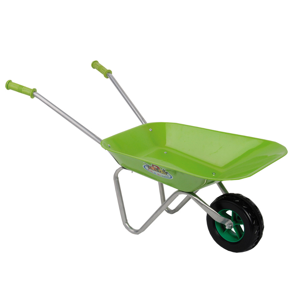 Brouette en métal pour enfants rouge idéale pour jouer au jardin