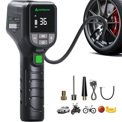 #ad Tire Inflator Portable AT001 Portable Tire Inflator for Car with Pressure Ga... $23.93