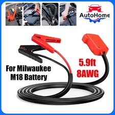 5.9FT Jumper Cable Clamps For Milwaukee 18V Li-ion Battery Jumper Starter 8AWG