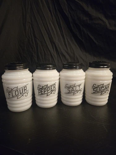 Vintage Milkglass Hazel Atlas Set Of 4 **READ DESCRIPTION**