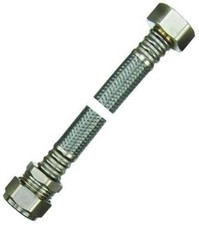 WRAS 15mm x 1/2" Large Bore Flexible Tap Connector - 500mm - FREE 1 Day Delivery