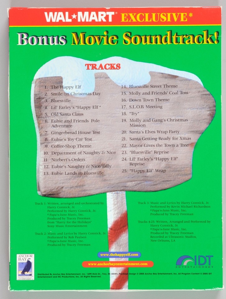 The Happy Elf Movie Soundtrack CD Christmas Harry Connick Jr. 2005 ...