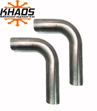 1.75" 1-3/4" 90 Degree 16ga Aluminized Mandrel Bend Exhaust Tubing 2 Pack