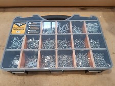 MASSIVE 1450 piece Assortment of M6 Nuts, Bolts & Washers in Storage Case BZP