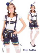 X-F1-4 Traditional Deluxe Bavarian Beer Girl Woman Oktoberfest Costume