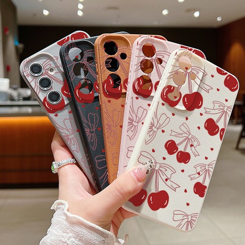 Cherry Pattern For Samsung S25 Ultra S24 S23 S22 A15 A55 A54 Soft TPU Case Cover - Picture 3 of 21