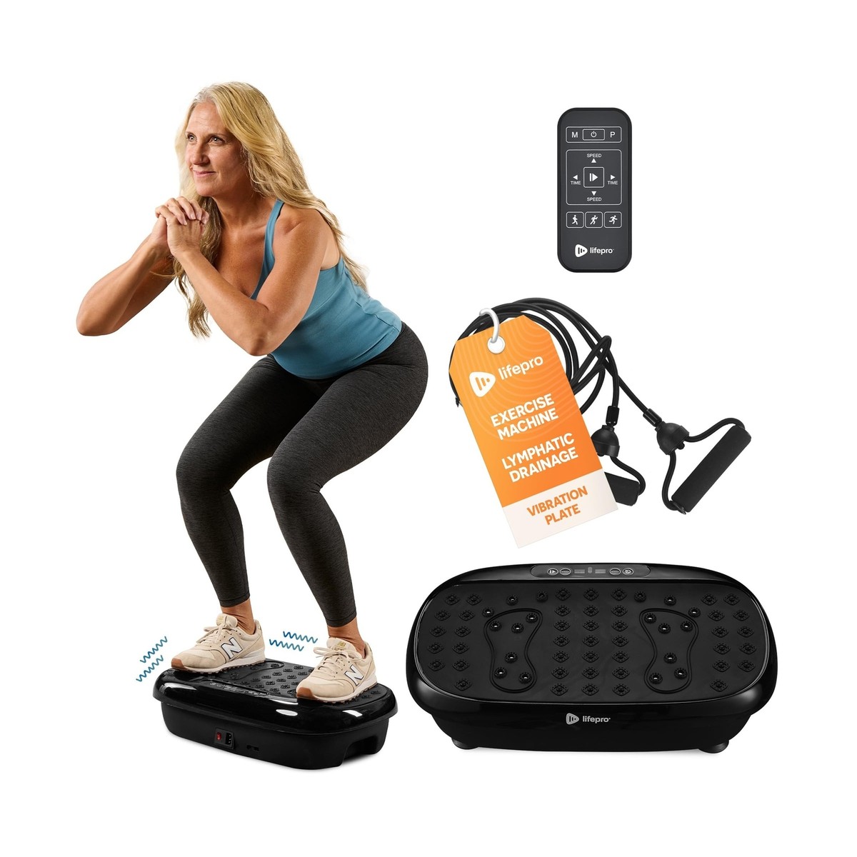 Lifepro Compact Vibration Plate Exercise Machine, Mini Full Body