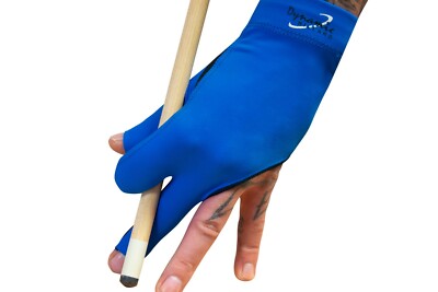 Billardhandschuh, Dynamic Premium, 3-Finger, schwarz-blau, S&M
