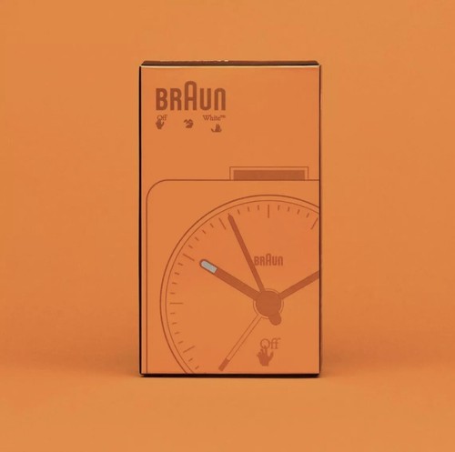 Off-White™ x Braun Limited Edition Classic Travel Analogue Alarm Clock - Orange - Picture 4 of 5