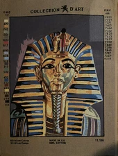Printed needlepoint canvas Only 45x60 Cm Collection D Art Tutankhamun   Rto
