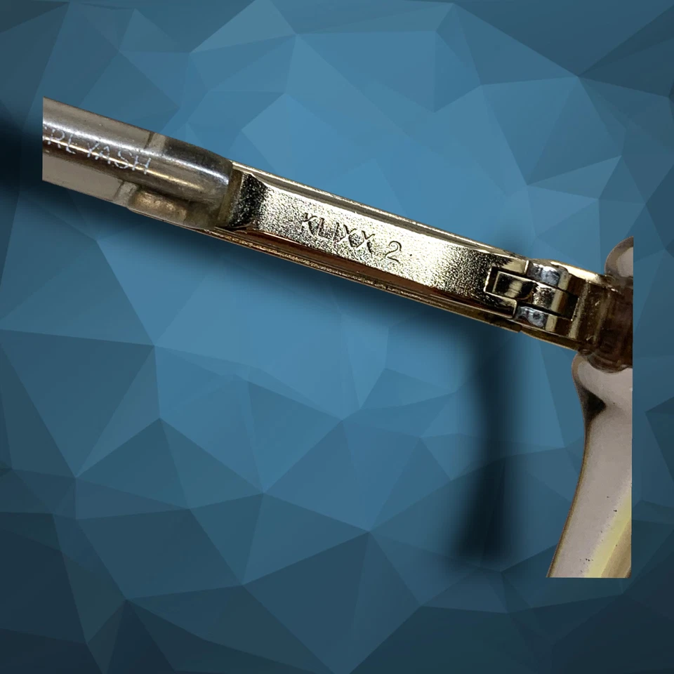 MARCOS DE GAFAS VINTAGE LUXOTTICA DIRECTOR SOLO 140 mm Klixx 2 chapados en oro Italia Foto 4 de 4