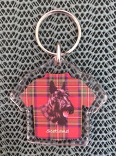 Scottish Terrier T-Shirt Key Ring ~ Scotland Keyring Key Chain ~ Scotty Scottie