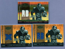 2004 LEAF CERTIFIED MATERIALS SKILLS TIKI BARBER GAME USED JERSEY FULL RAINBOW