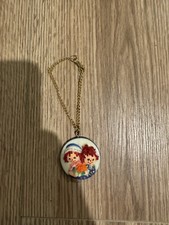 Raggedy Ann Andy Doll Bracelet 1974 The Bobbs-Merrill Plastic Pendant Jewelry