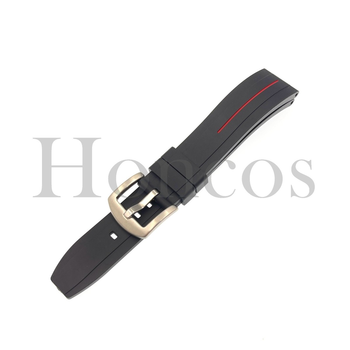 Mugust Cinturino per Orologi da 22mm Gomma, Cinturini di Ricambio in Silicone con Rilascio Rapido, Cinturini in Morbida con Fibbia in Metallo per Uomo e Donna (Nero