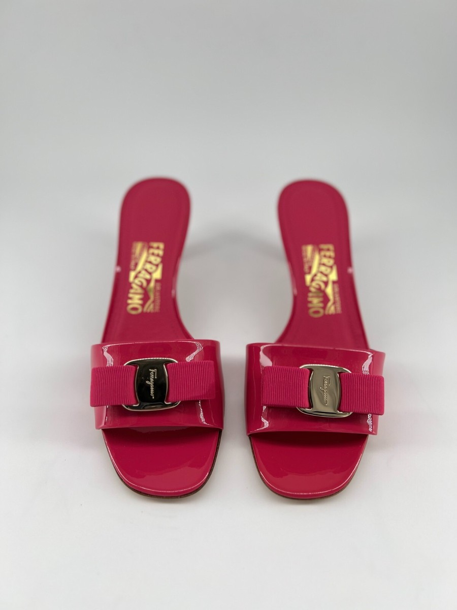 VIVA Salvatore Ferragamo ピンク リボン付き　24.5 Ferragamo | Viva pink metallic leather flats | Savannahs