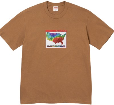 SUPREME WEATHER TEE LT BROWN SIZE SMALL (100% AUTHENTIC) BRAND NEW  