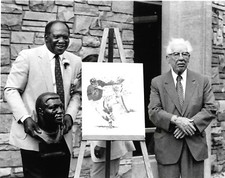 JOHN HENRY JOHNSON PITTSBURGH STEELERS 1987 H.O.F.INDUCTION W/ ART ROONEY 8X10  