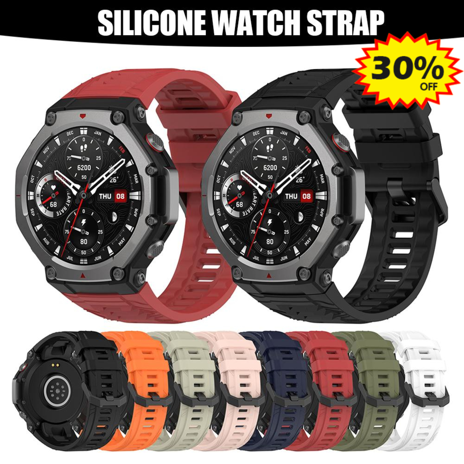 Silicone Band for Huami Amazfit T-REX 3 Smart Watch Wrist Strap Sports  Bracel!