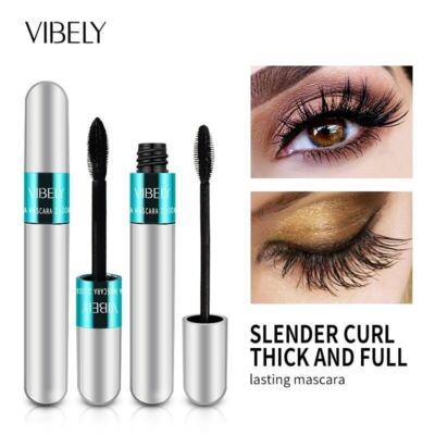 4D Silk Fiber MASCARA - Waterproof Long Lasting Lash Mascara Black Wimperntusche