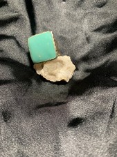 Handcrafted Artisan Square Aquamarine Ring - Artsy Fashion Jewelry