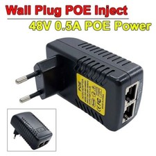 48V 0.5A Wall Plug POE Injector Ethernet Adapter IP Phone Camera Power Supply