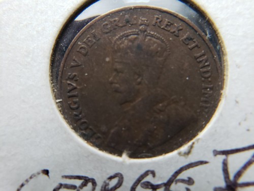 1921 Canada One Cent King George V Small Cent