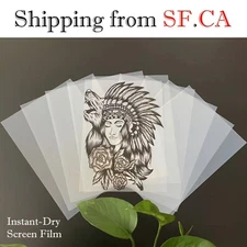 100 Sheets， Silk Screen Printing Milky Transparency Laser Printer Film 8.5 x 11"