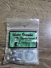 Water Gremlin,  Dipsey Swivel Sinkers. PDS-9, SZ 3/16, QTY 6.  Lead 