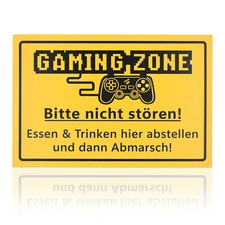 FunX Gaming Zone Wandschild - Lustiges Türschild für Zocker, Gamer und Teenager