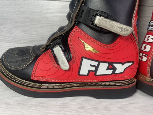 Fly Racing 805 Motorcross Off Road Racing Boots Mens S 10 Grey, Red, Black&Brown - Picture 15 of 20