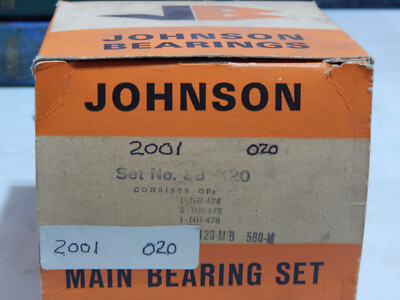 MAIN BEARING SET +020 OVERSIZE RAMBLER, NASH 1941-1962 172.6,184,195.6, CI 6 CYL