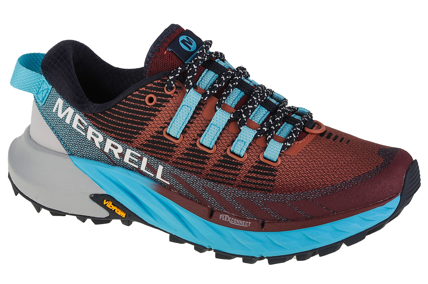 zapatos para correr Mujer, Merrell Agility Peak 4, granate