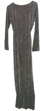 FORMES PARIS MATERNITY Long Velvet Dress £195 - UK 14 Maternity - Grey Mole