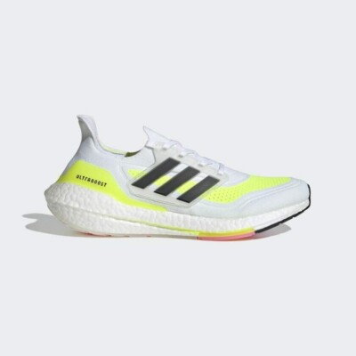 Size 8 - adidas UltraBoost 21 White Solar Yellow | eBay